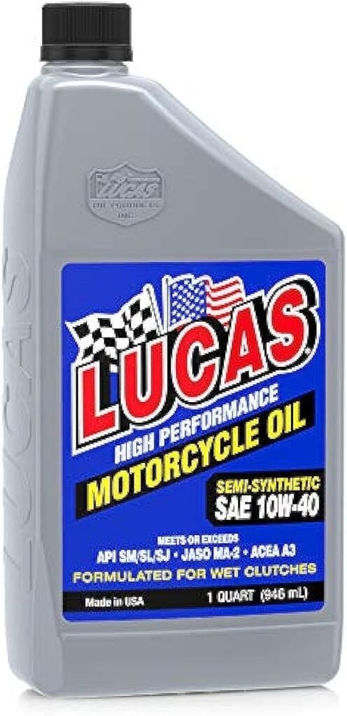 Lucas Oil 10W-40 Semi-Synthetic Motorcycle Oil